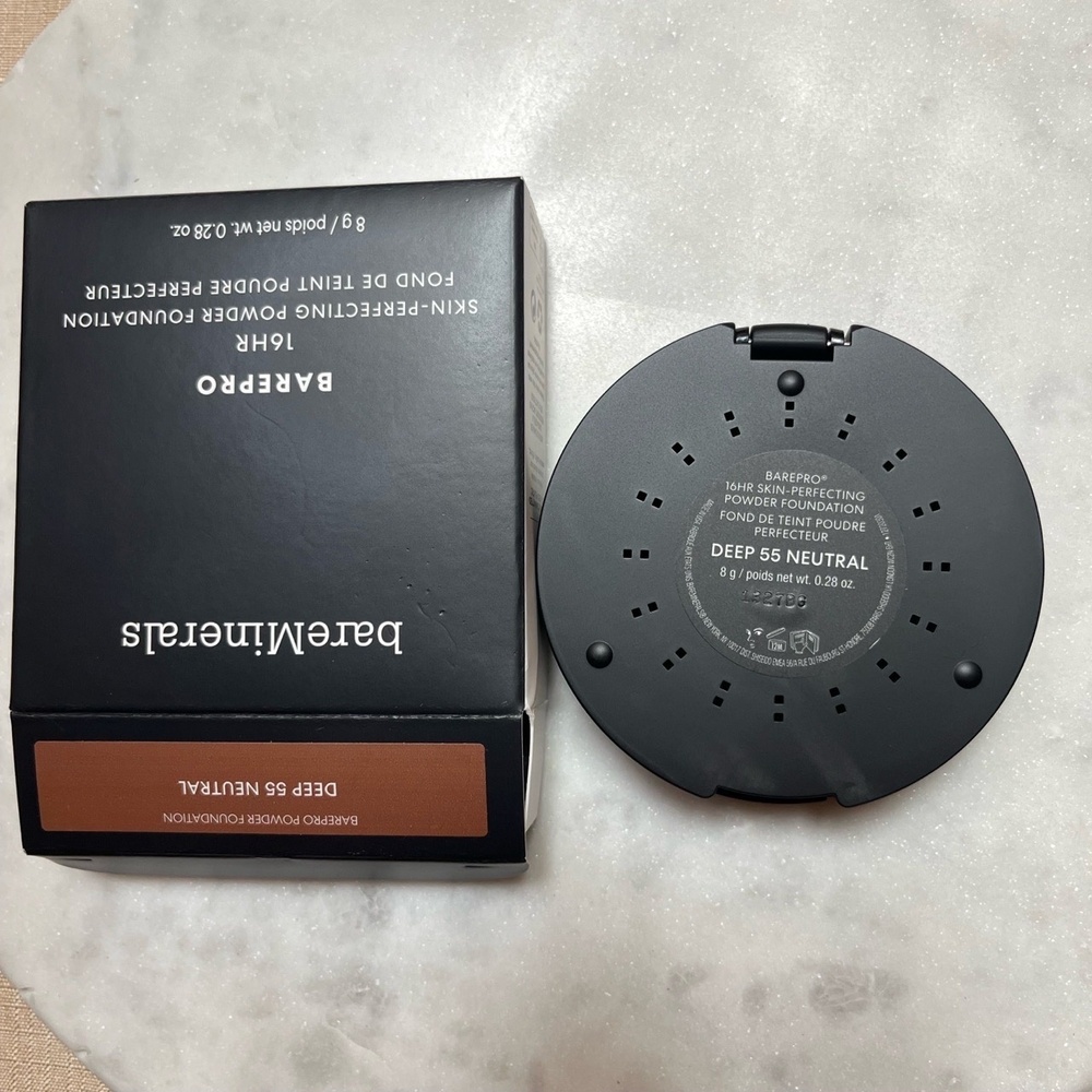 New bareMinerals DEEP 55‎ NEUTRAL Barepro 16HR Skin-Perfecting Powder Foundation